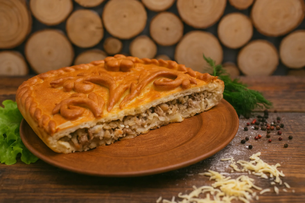 Пирог с говядиной и картофелем — сытный домашний пирог 1 кг