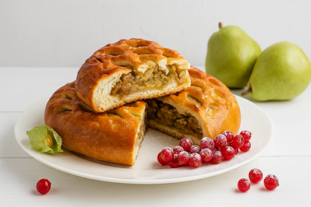 Пирог с грушами